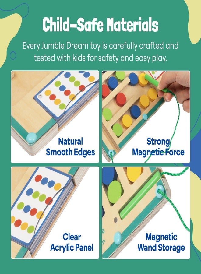 Jumble Dream Jumble Magnetic Maze Puzzle Toy Games - Montessori Sensory Toys for Kids 3+ Years Old, Educational Toys for Toddlers, Color Matching Maze to Develop Skills & Have Fun - 8" x 6" - Image 4